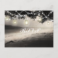 Mason Jars String Lights Elegant Rustic Wedding