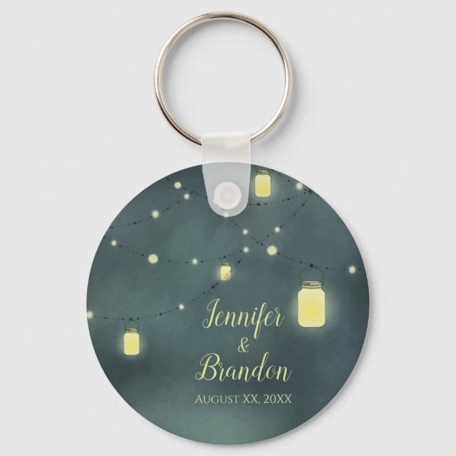 Mason Jars Summer Night Keychain (Front)