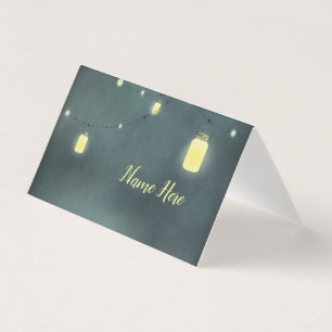 Mason Jars Summer Night Place Cards