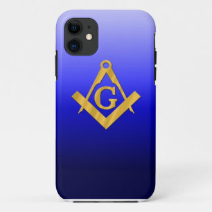 Mason Masonic with Gradient Blue iPhone 11 Case