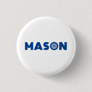 Mason Petrol Head 1 Inch Round Button