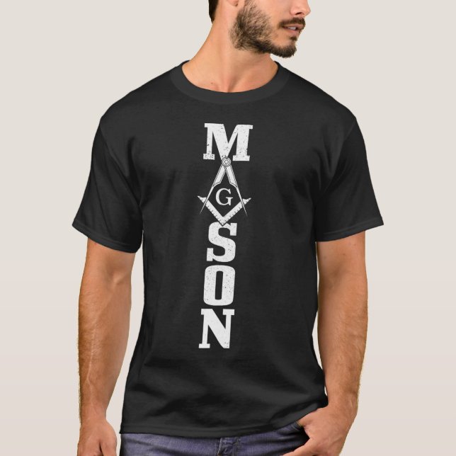 Mason Square _ Compass Masonic Symbol Freemason Sh T-Shirt (Front)