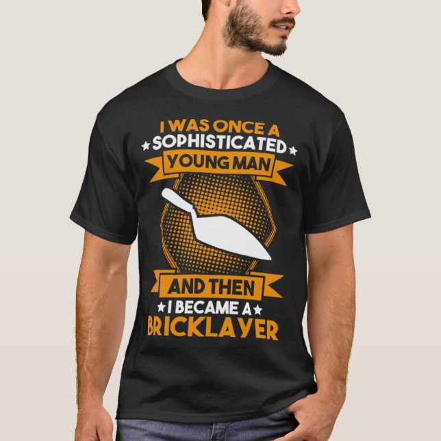 Mason Young Man Bricklayer T-Shirt (Front)