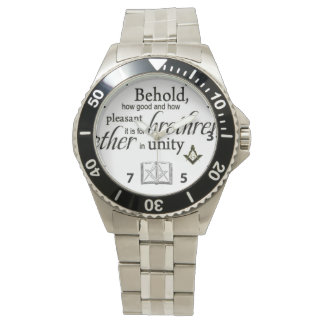 Masonic 357 design PSALMS 133 Passage Watch
