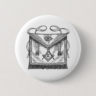 Masonic Apron 2 Inch Round Button