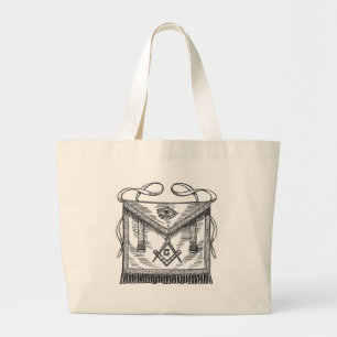 Masonic Apron Large Tote Bag