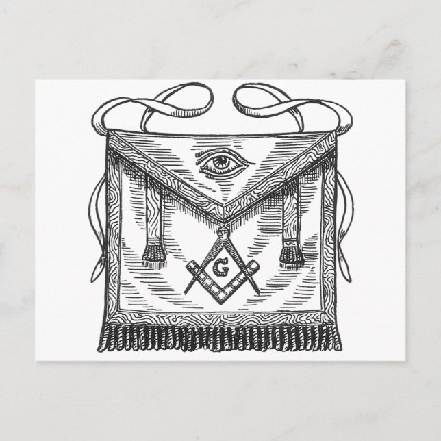 Masonic Apron Postcard (Front)