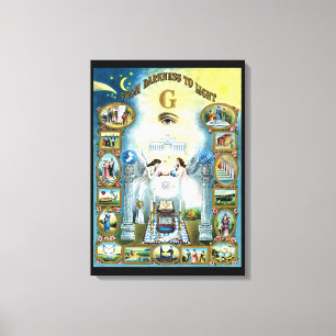 Masonic Art Canvas From Darkness to Light Print