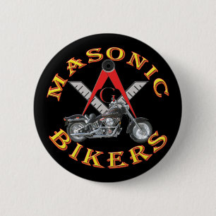 Masonic Bikers 2 Inch Round Button