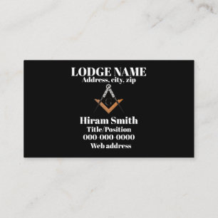 Masonic Business card