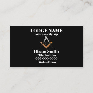 Masonic Business card