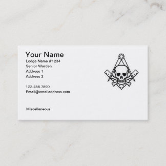 Masonic Business Card 1