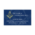 Masonic Business Cards | Navy Blue Gold Freemason