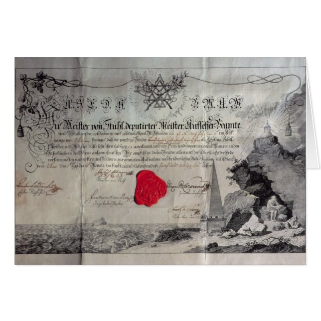 Masonic certificate, 1785 (Front Horizontal)