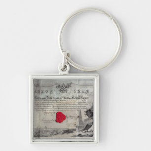 Masonic certificate, 1785 keychain