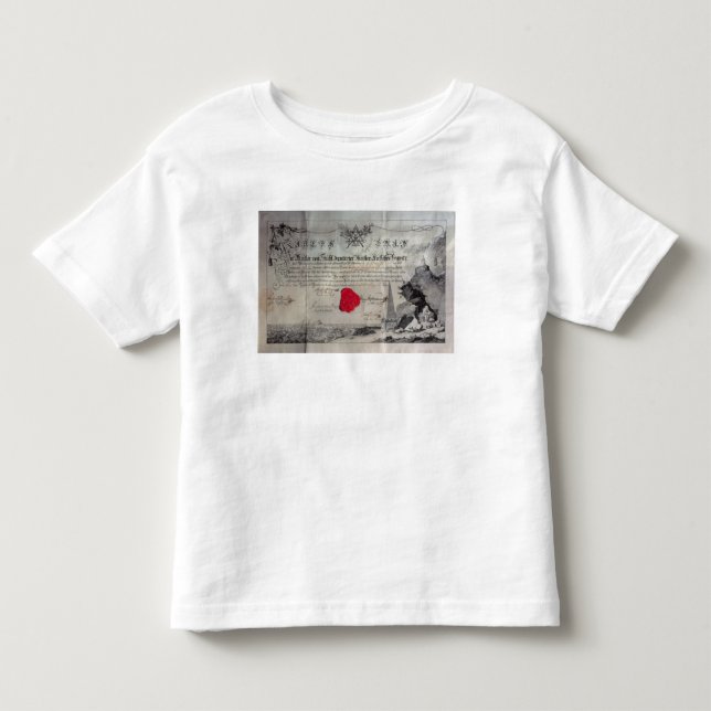 Masonic certificate, 1785 toddler t-shirt (Front)