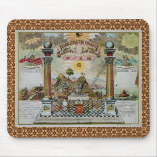 Masonic Chart (with custom border) Mouse Pad
