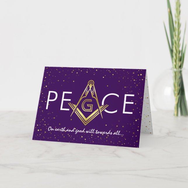 Masonic Christmas Cards | Freemason Holiday (Front)