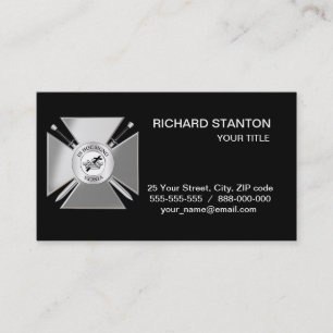 Masonic cross business card