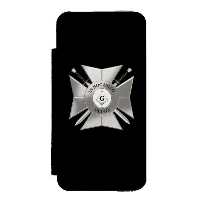 Masonic cross incipio iPhone wallet case (Folio Front)