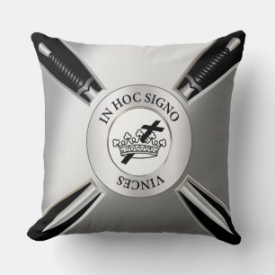 Masonic cross throw pillow