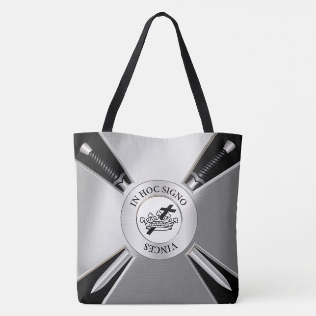 Masonic cross tote bag (Back)