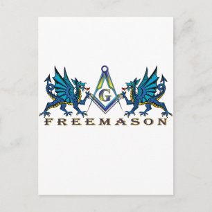 Masonic dragons postcard