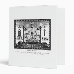 Masonic Emblems Chart from 1874 Binder