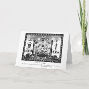 Masonic Emblems Chart from 1874 Card