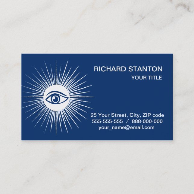 Masonic eye business card (Front)