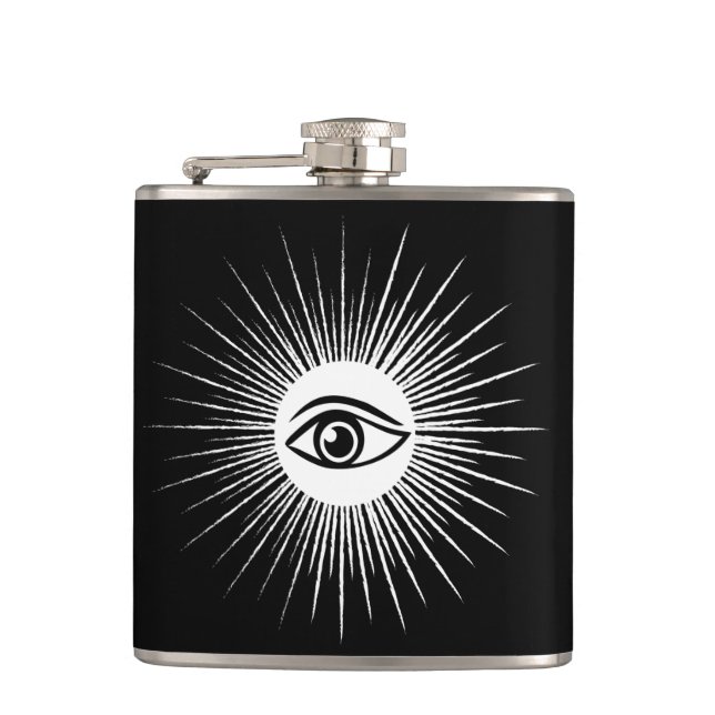 Masonic eye hip flask (Front)