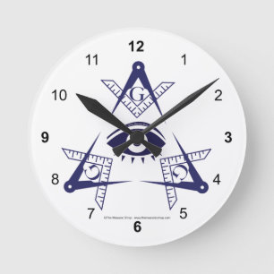 Masonic Eye Tri clock