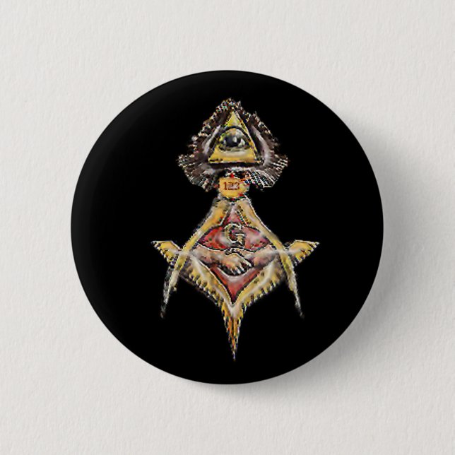 Masonic EyeSs 2 Inch Round Button (Front)