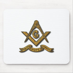 Masonic Faith Hope and Charity Mouse Pad