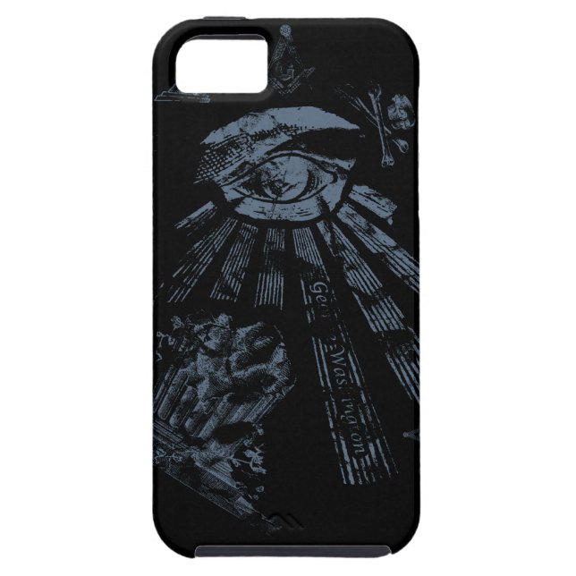 Masonic Fantasy blue Case-Mate iPhone Case (Back)