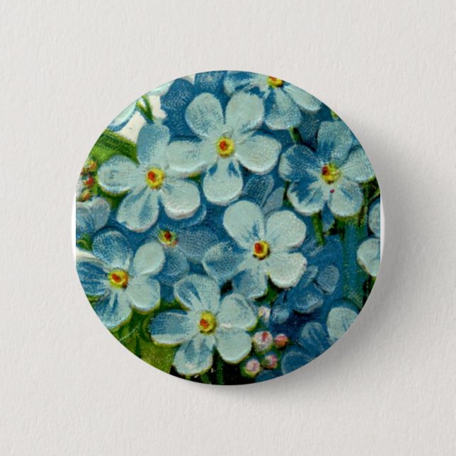 Masonic Freemason Forget-Me-Nots 2 Inch Round Button (Front)