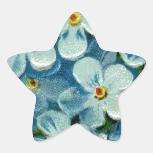 Masonic Freemason Forget-Me-Nots Star Sticker (Front)