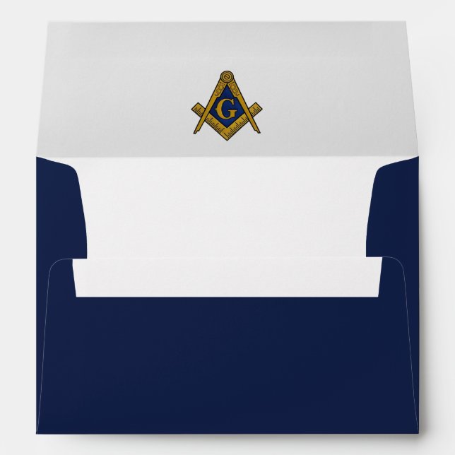 Masonic Freemason Masonry Return Address Envelope (Back (Bottom))