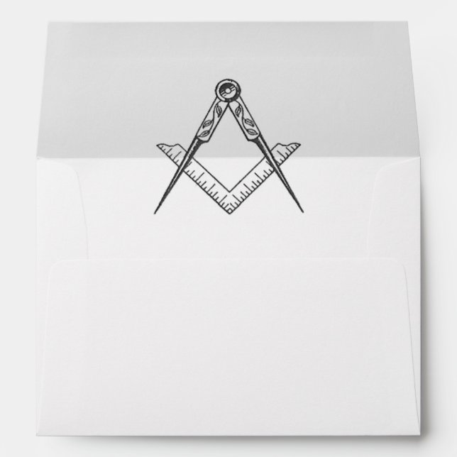 Masonic Freemason Masonry Return Address Envelope (Back (Bottom))