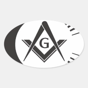 Masonic ,Freemason,Masons Oval Sticker