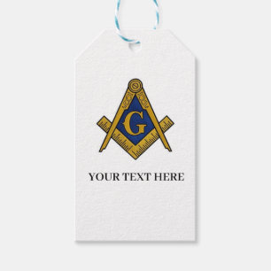 Masonic Freemason Square and Compass Gift Tags