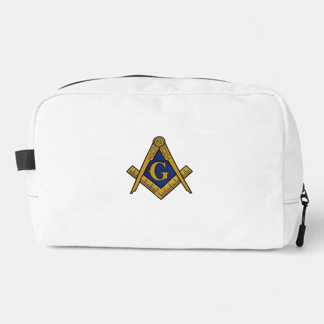 Masonic Freemasons Masonry Oes Square and Compass Dopp Kit (Front)