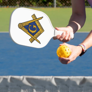 Masonic Freemasons Masonry Square and Compass  Pickleball Paddle