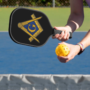 Masonic Freemasons Masonry Square and Compass  Pickleball Paddle