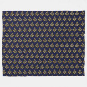 Masonic Freemasons Square and Compass Fleece Blanket