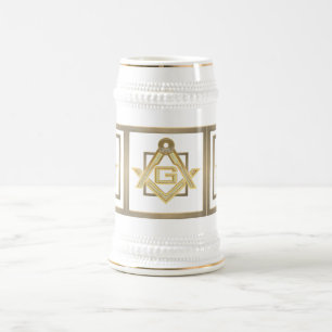 Masonic Golden Rush Beer Stein
