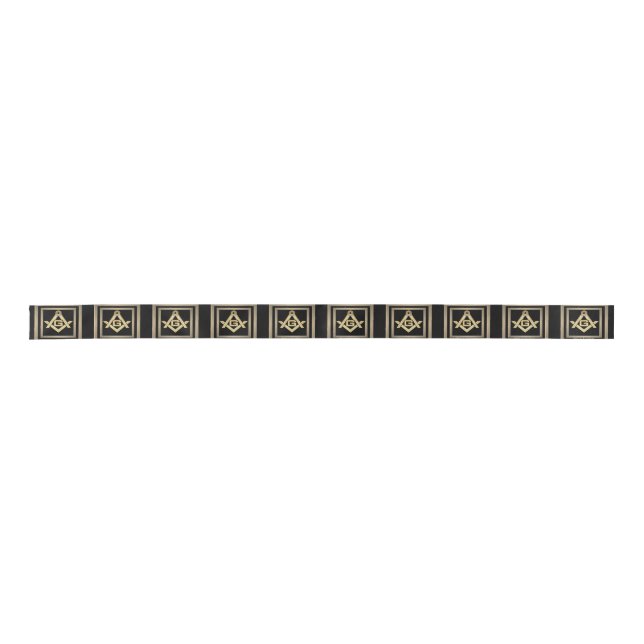 Masonic Golden Rush Satin Ribbon (Front)