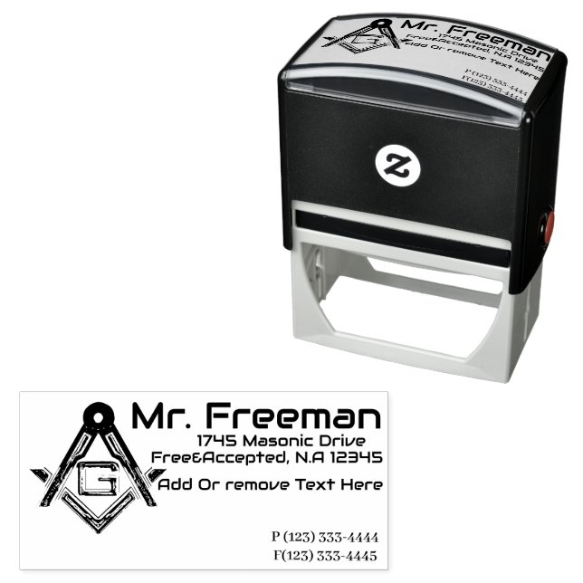 Masonic Golden Rush Self-inking Stamp (In Situ)