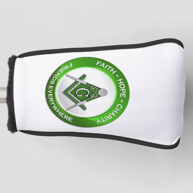Masonic Golf Putter Cover Green (Front)