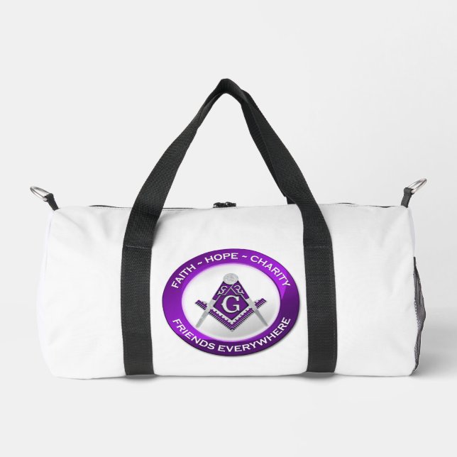 Masonic Gym Bag Purple (Front)